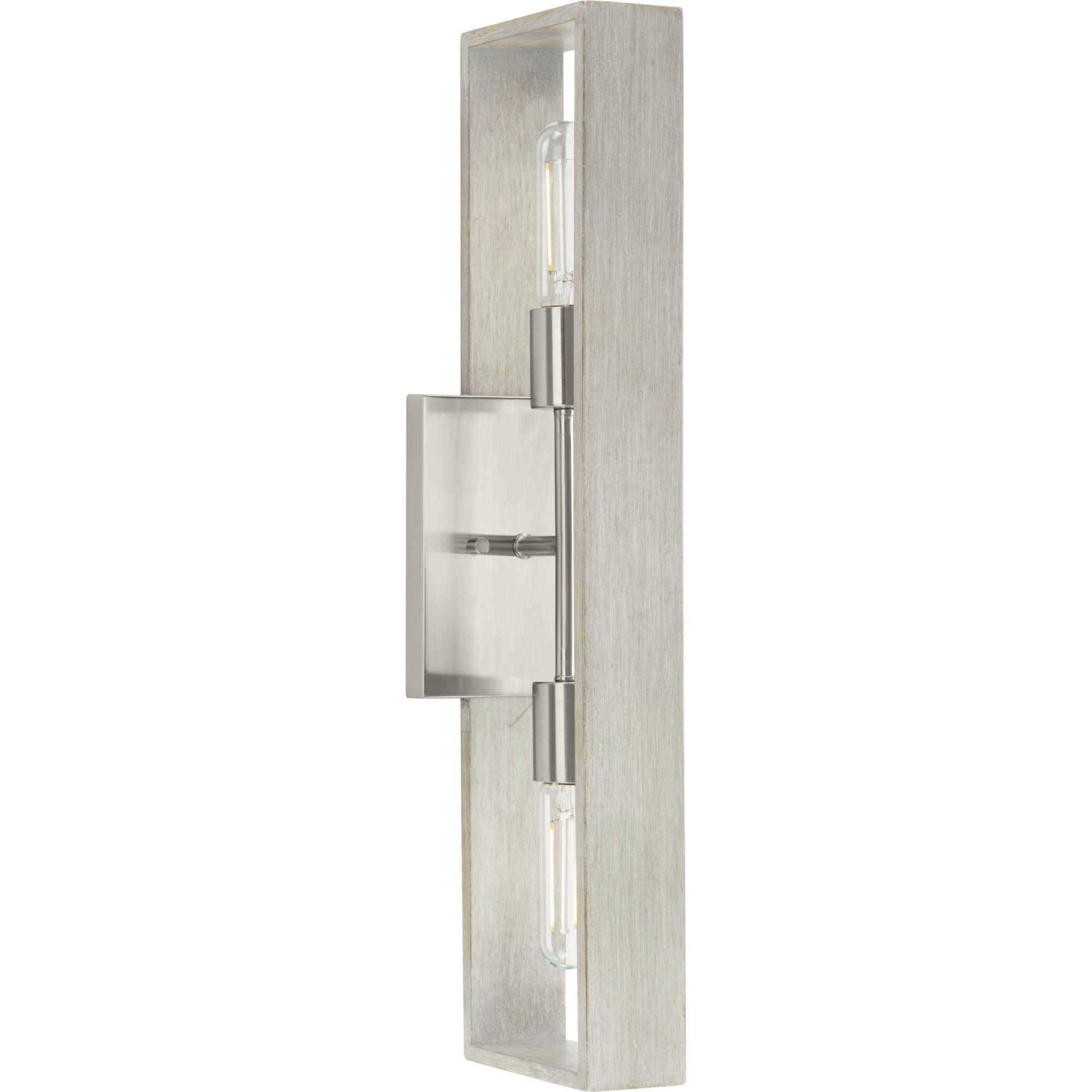 Boundary 2 Light 24 inch Brushed Nickel Wall Bracket Wall Light, Design Series