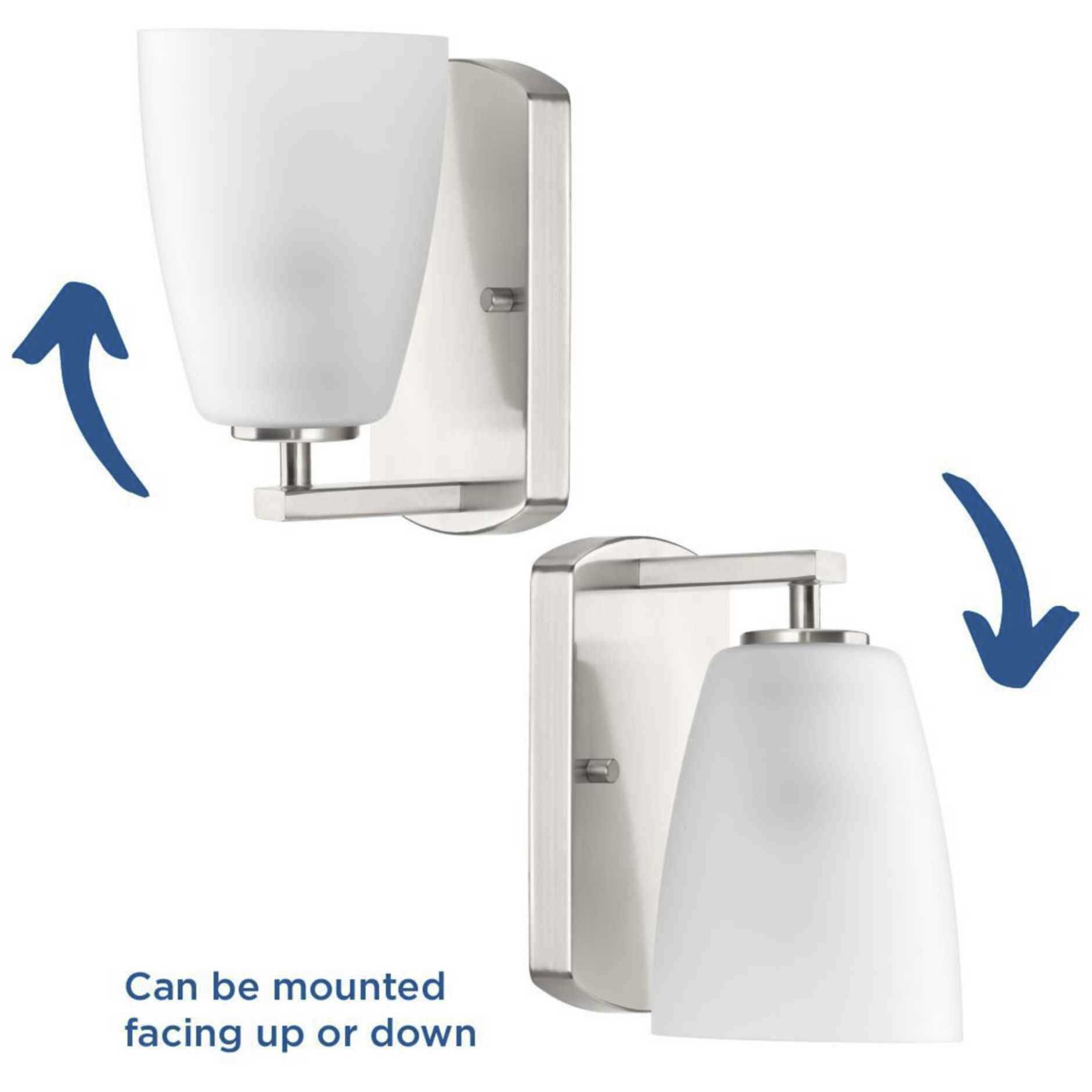 Leap 1 Light 5 inch Brushed Nickel Bath Vanity Wall Light