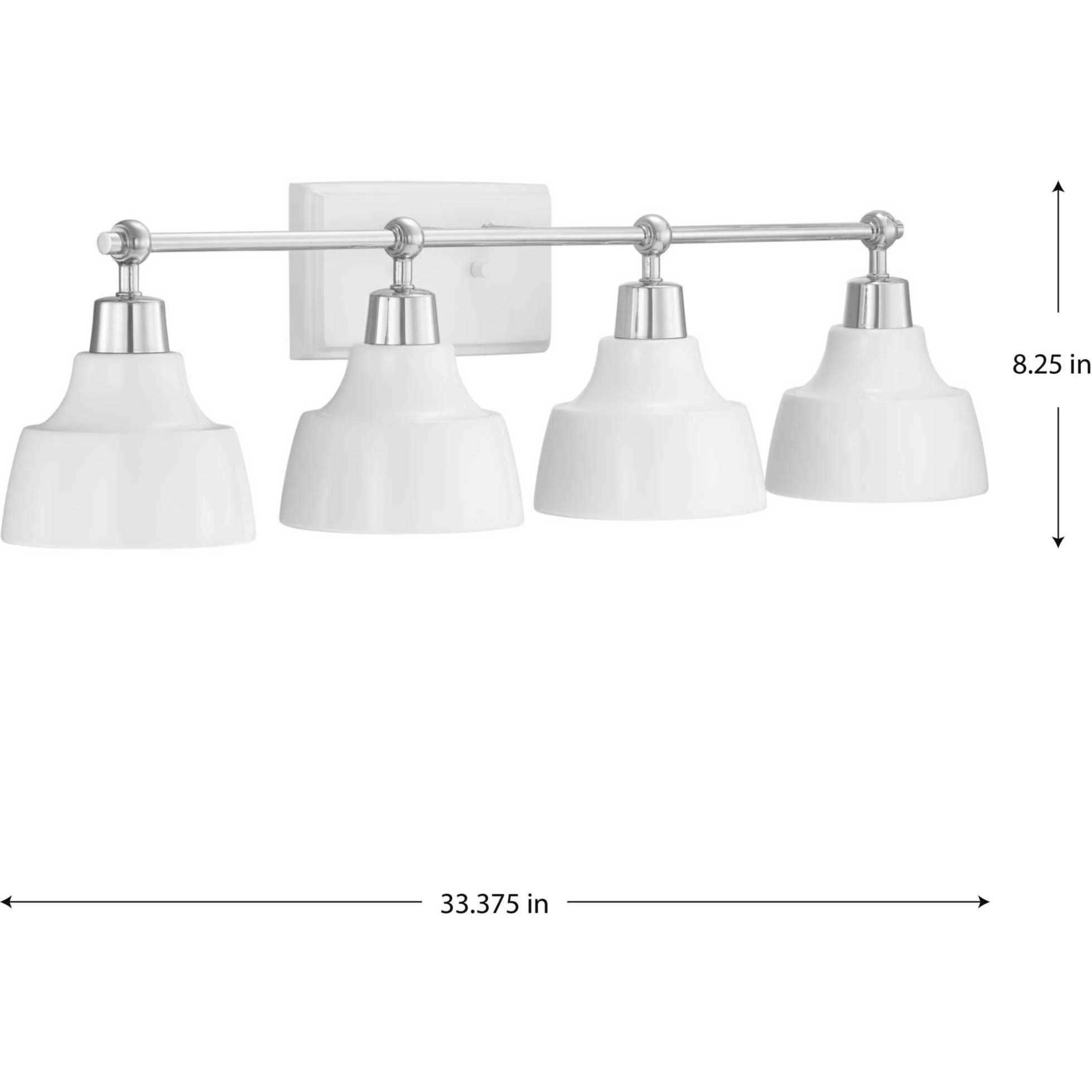 Bramlett 4 Light 33 inch Polished Chrome Bath Vanity Wall Light