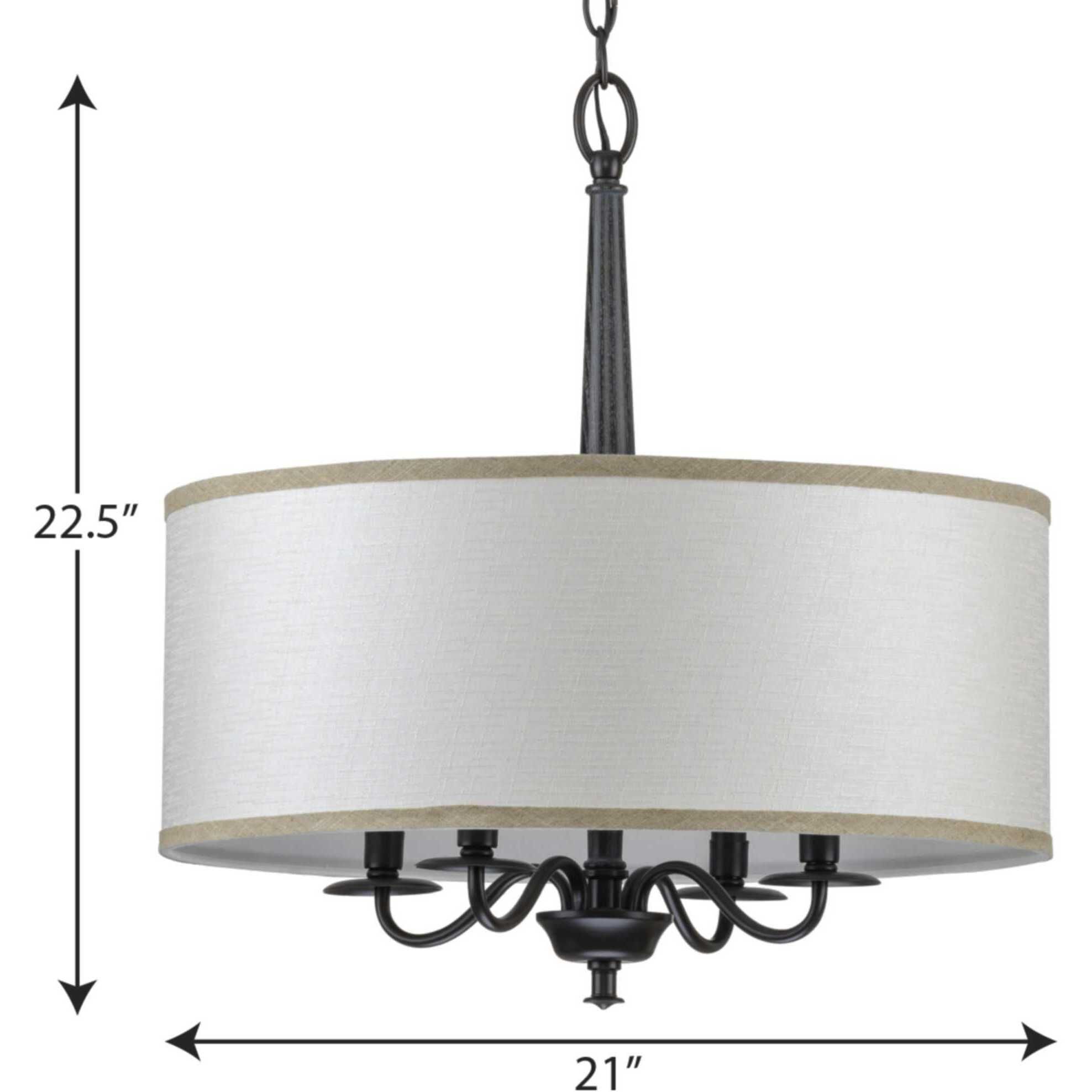 Durrell 4 Light 21 inch Matte Black Chandelier Ceiling Light