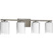 Mast 4 Light 34 inch Brushed Nickel Bath Vanity Wall Light