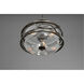 Soiree 3 Light 15 inch Antique Bronze Semi-Flush Convertible Ceiling Light, Design Series