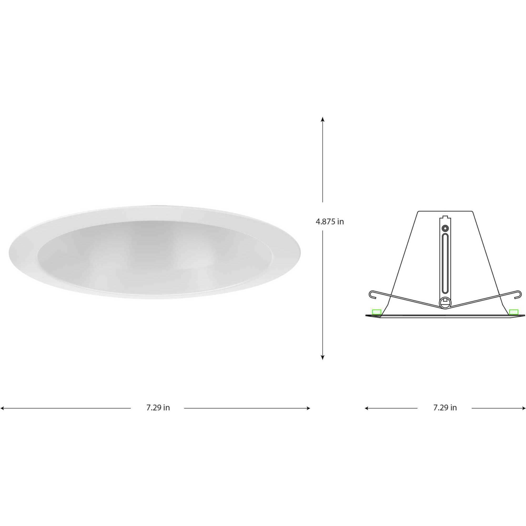 6in Recessed Trim PAR38 Satin White Open Trim