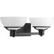 Domain 2 Light 20 inch Matte Black Bath Vanity Wall Light