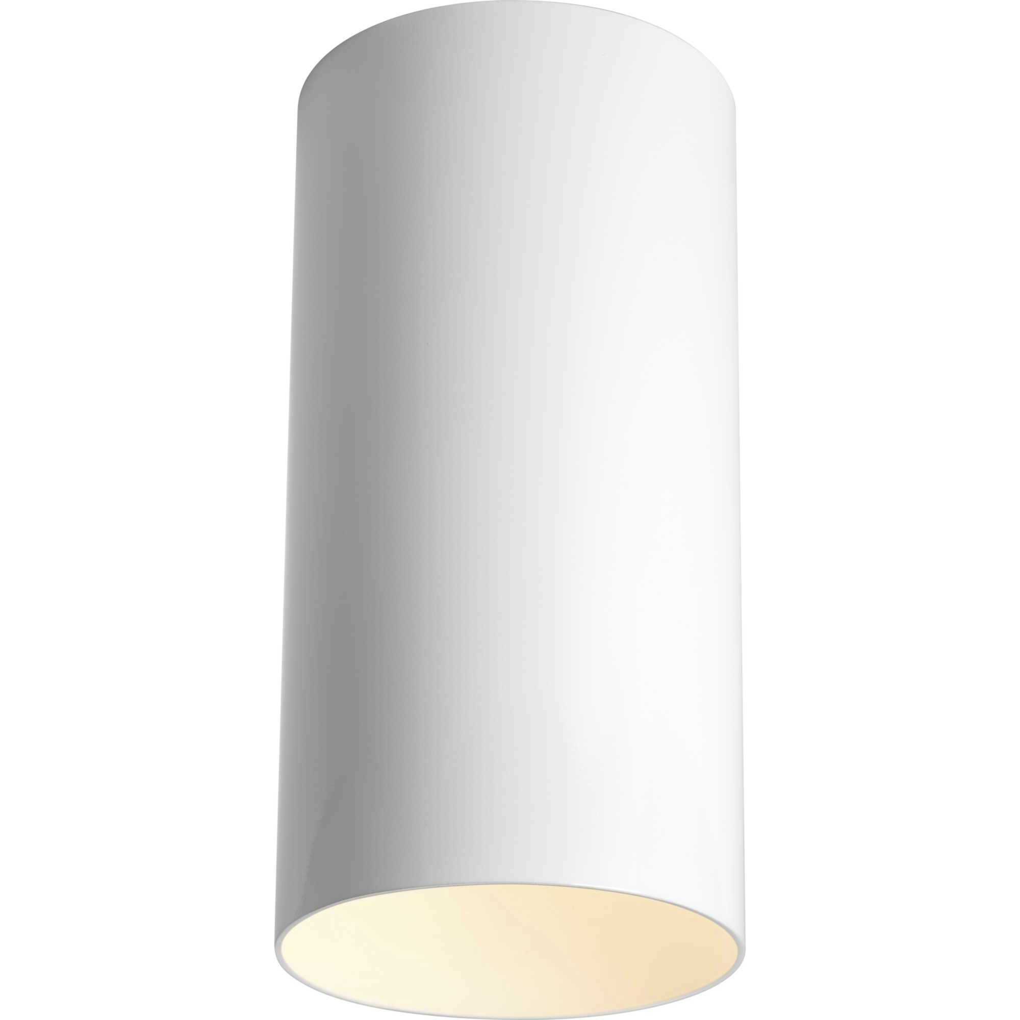 Cylinder LED 6 inch White Outdoor Flush Mount Cylinder in LED Lamping, Progress LED