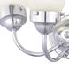 Fluted Glass 3 Light 16 inch Polished Chrome Bath Vanity Wall Light in Etched