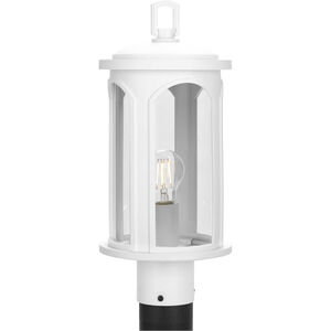 Gables 1 Light 17 inch Satin White Outdoor Post Lantern
