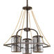 Indi 3 Light 18 inch Antique Bronze Chandelier Ceiling Light