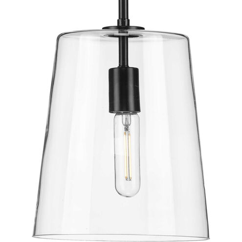 Clarion 1 Light Matte Black Pendant Ceiling Light, Small
