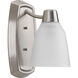 Asset 1 Light 5 inch Brushed Nickel Bath Vanity Wall Light in Bulbs Included