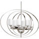 Equinox 6 Light 39 inch Polished Nickel Foyer Pendant Ceiling Light