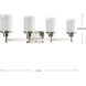 Alexa 4 Light 31 inch Brushed Nickel Bath Vanity Wall Light