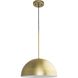 Perimeter 1 Light 15.75 inch Brushed Gold Pendant Ceiling Light