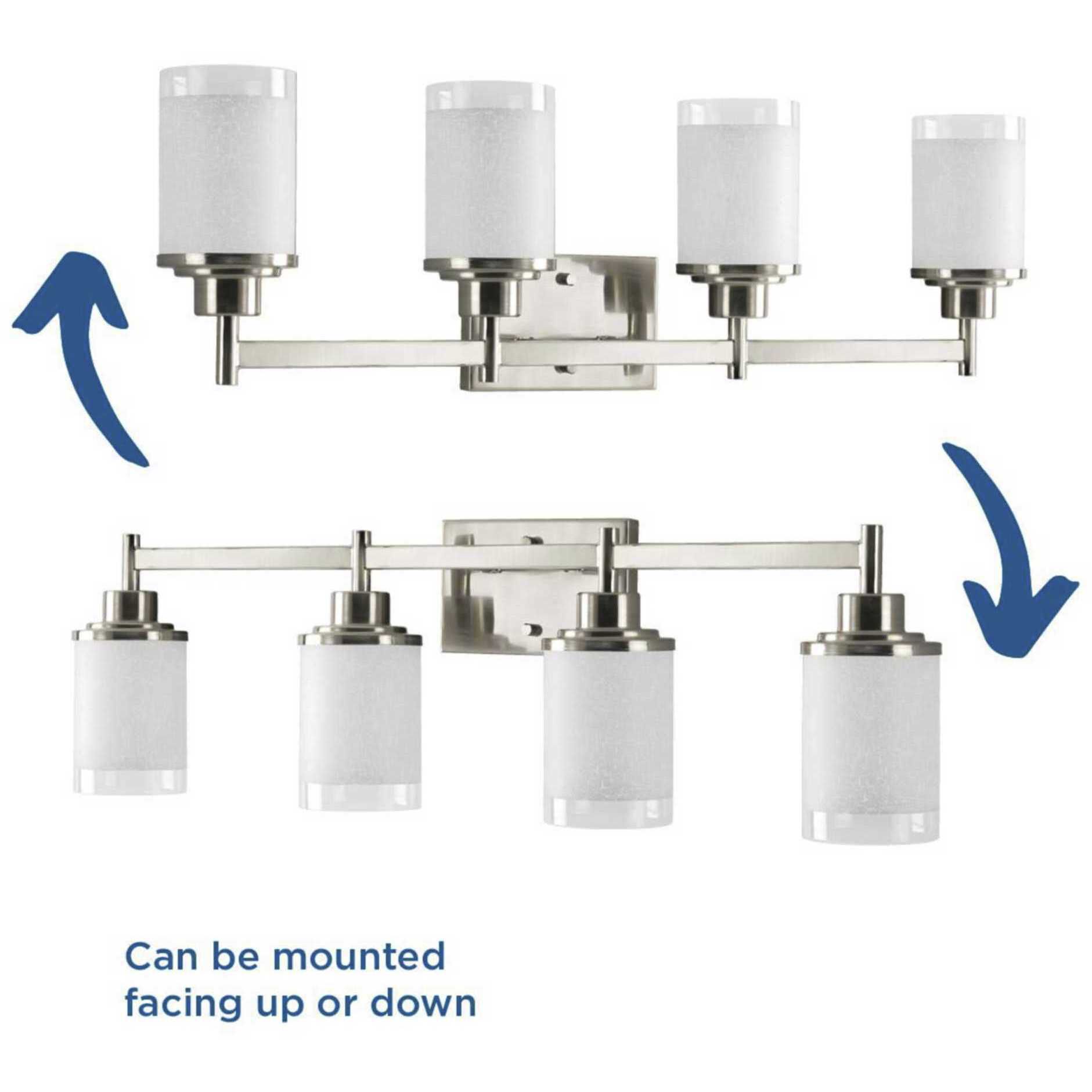 Alexa 4 Light 31 inch Brushed Nickel Bath Vanity Wall Light