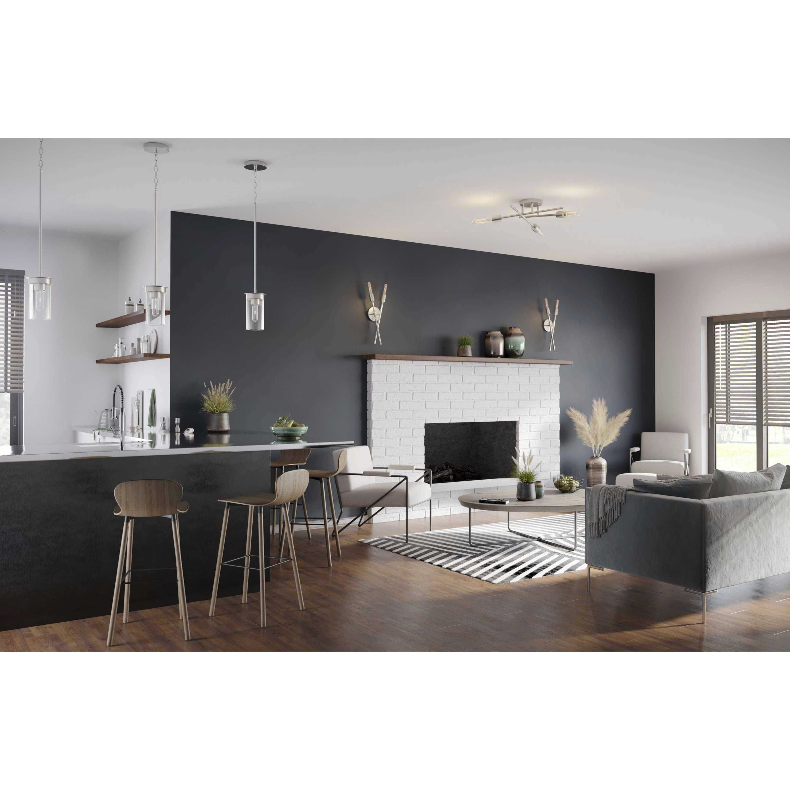 Kellwyn 1 Light 5 inch Brushed Nickel Mini Pendant Ceiling Light