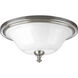 Victorian 2 Light 16 inch Brushed Nickel Close-to-Ceiling Ceiling Light