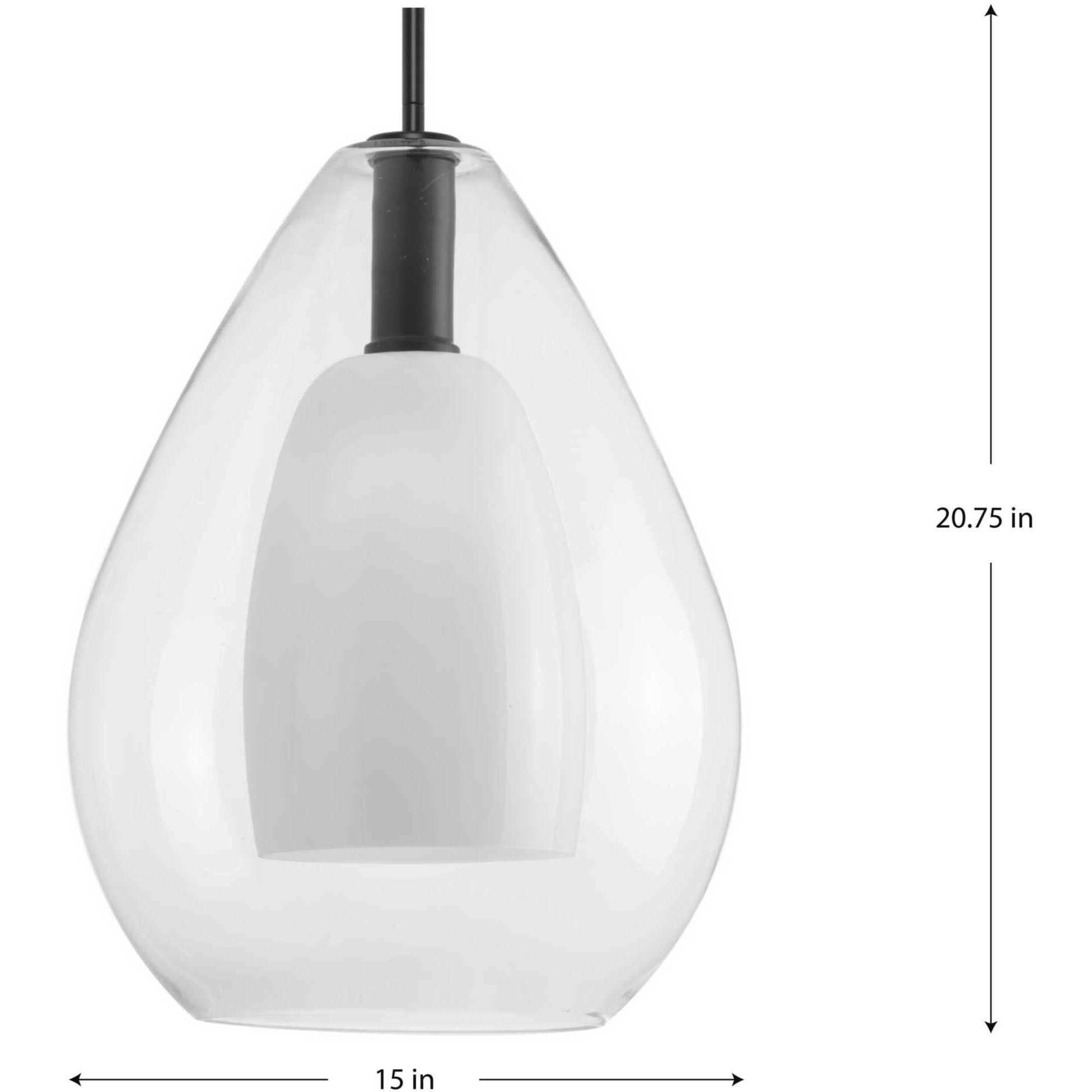 Carillon 1 Light 15 inch Matte Black Pendant Ceiling Light