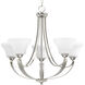Noma 5 Light 29 inch Polished Nickel Chandelier Ceiling Light, Design Series