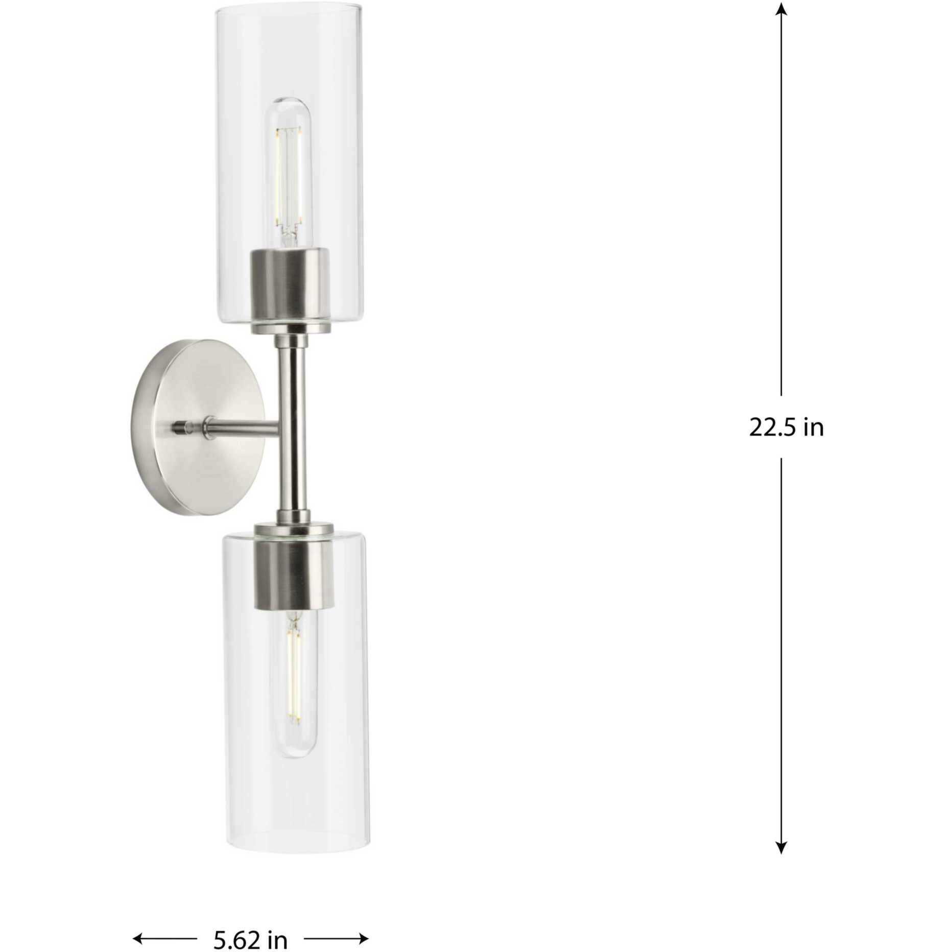 Cofield 2 Light 5.62 inch Brushed Nickel Wall Bracket Wall Light