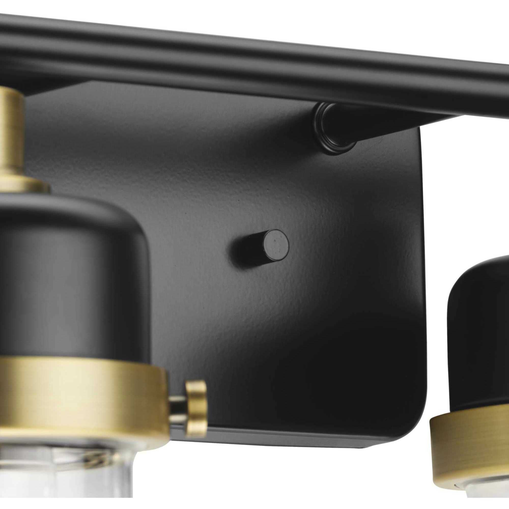 Beckner 2 Light 14.62 inch Matte Black Bath Light Wall Light