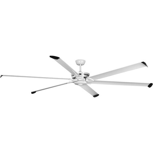 Huff 96 inch Satin White with Matte White Blades Ceiling Fan