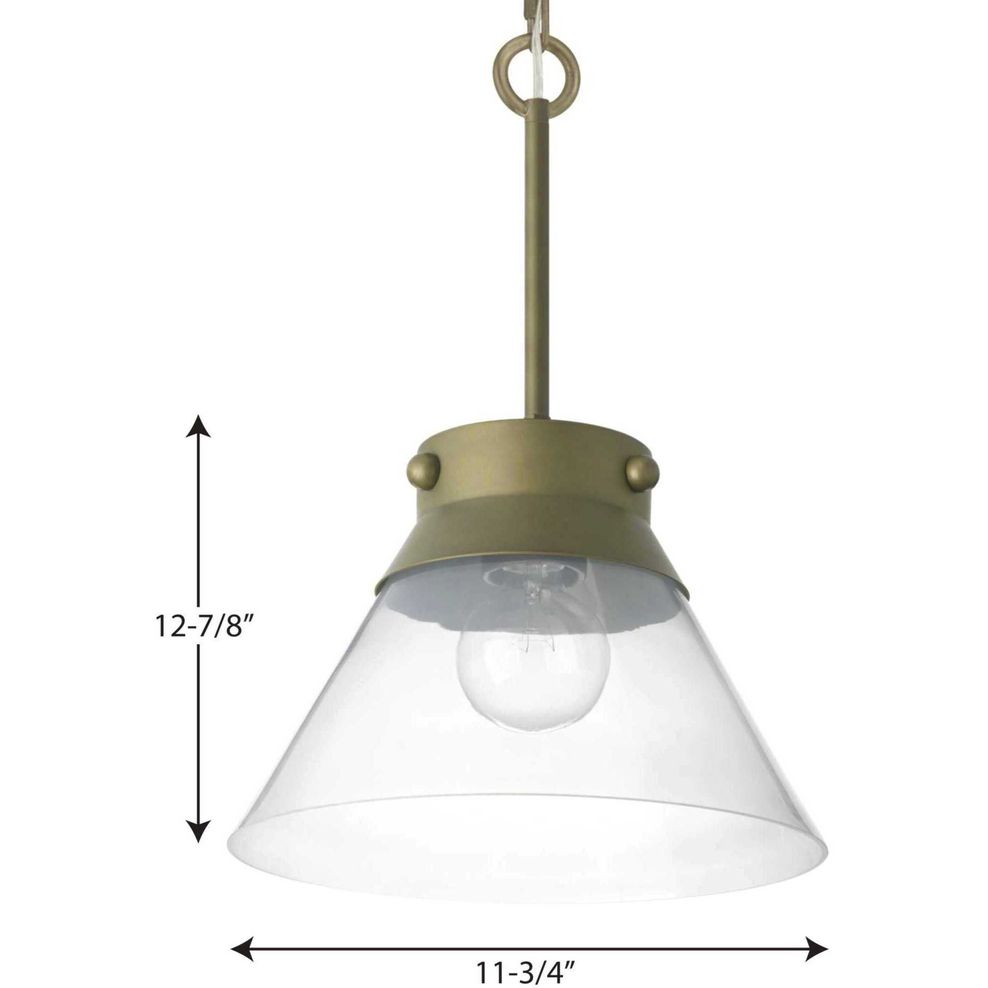 Point Dume™ Tapia Trail 1 Light 11.75 inch Aged Brass Semi-Flush Convertible Ceiling Light, Design Series