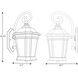 Crawford 1 Light 17 inch Textured Black Outdoor Wall Lantern, Medium