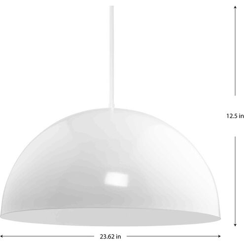 Perimeter 1 Light 23.62 inch White Pendant Ceiling Light
