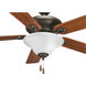 AirPro 52 inch Forged Bronze with Classic Walnut/Medium Cherry Blades Ceiling Fan in Medium Cherry/Classic Walnut