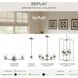 Replay 5 Light 21 inch Brushed Nickel Chandelier Ceiling Light