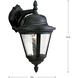 Westport 1 Light 16 inch Textured Black Outdoor Wall Lantern in Bulbs Not Included, Clear Seeded, Medium