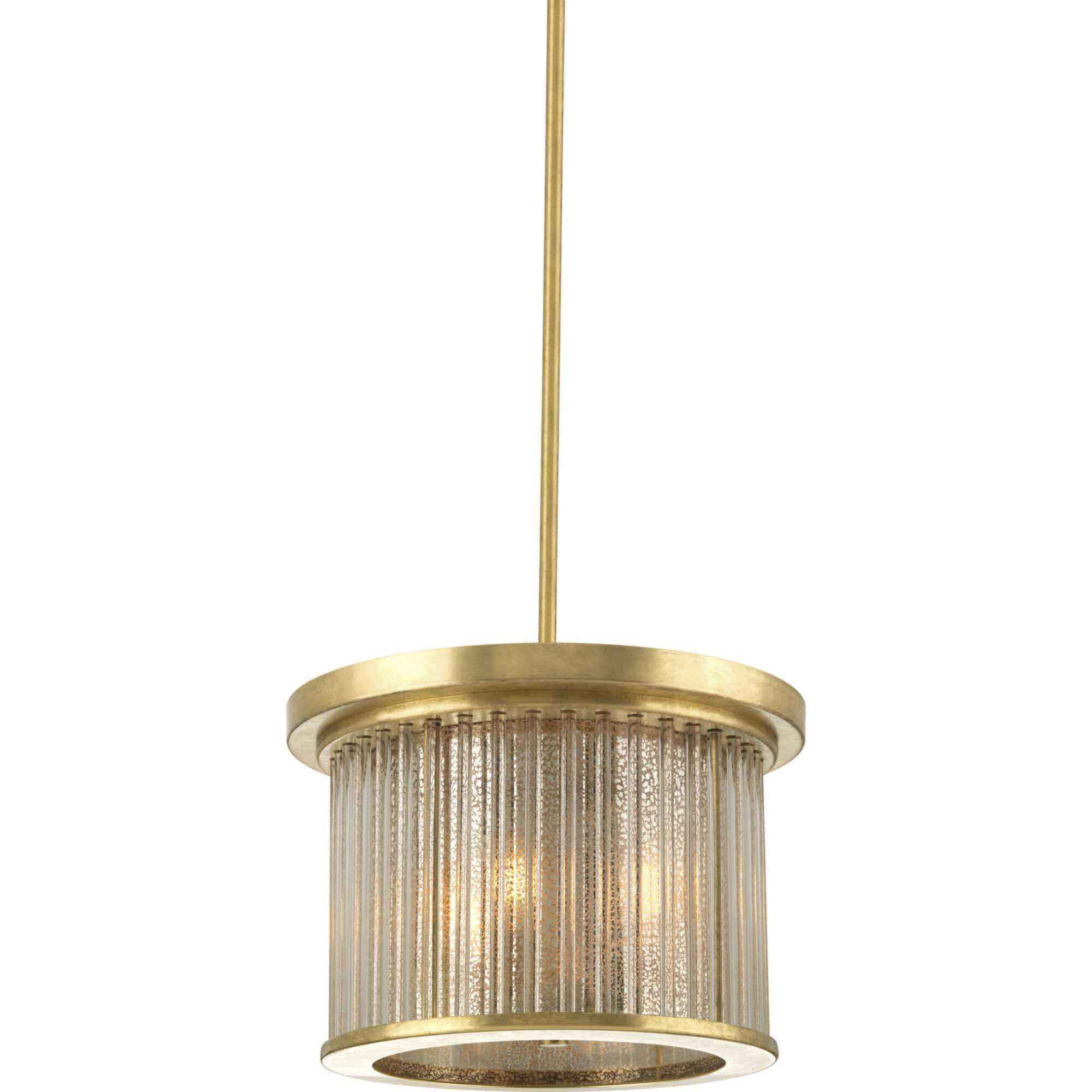 Point Dume™ Sequit Point 3 Light 14 inch Brushed Brass Semi-Flush Convertible Ceiling Light, Design Series