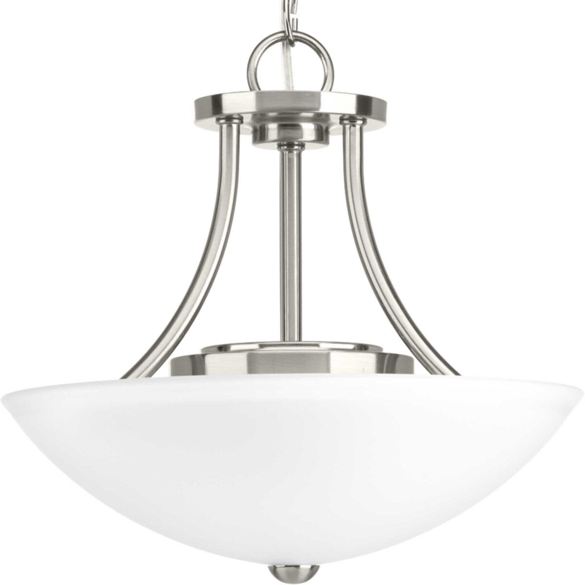 Gather LED LED 13 inch Brushed Nickel Semi-Flush Mount Convertible Ceiling Light, Progress LED