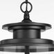 Squire 3 Light 10 inch Matte Black Outdoor Hanging Lantern in Black and Stainless Steel