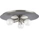 Trimble 3 Light 18 inch Brushed Nickel Flush Mount Ceiling Light in Burnished Nickel, Design Series