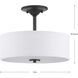 Inspire 2 Light 13 inch Graphite Semi-Flush Mount Ceiling Light