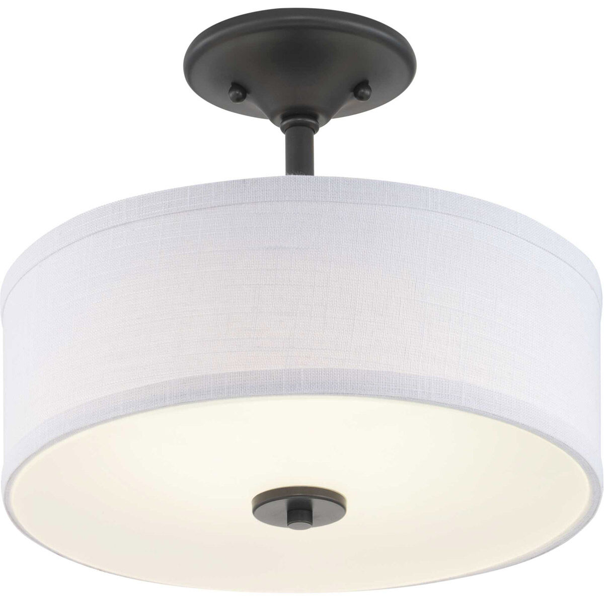Inspire LED LED 13 inch Graphite Semi-Flush Mount Ceiling Light, Progress LED