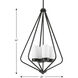 Elevate 4 Light 20 inch Matte Black Foyer Pendant Ceiling Light, Design Series