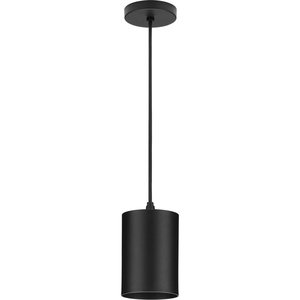 CYL RNDS LED 5 inch Black Outdoor Pendant, Progress LED