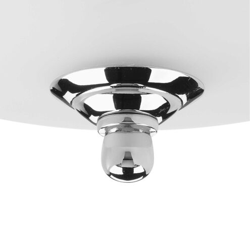 Dome Glass CTC 3 Light 15 inch Polished Chrome Flush Mount Ceiling Light in Bulbs Not Included