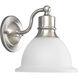 Madison 1 Light 7.63 inch Brushed Nickel Bath Vanity Wall Light