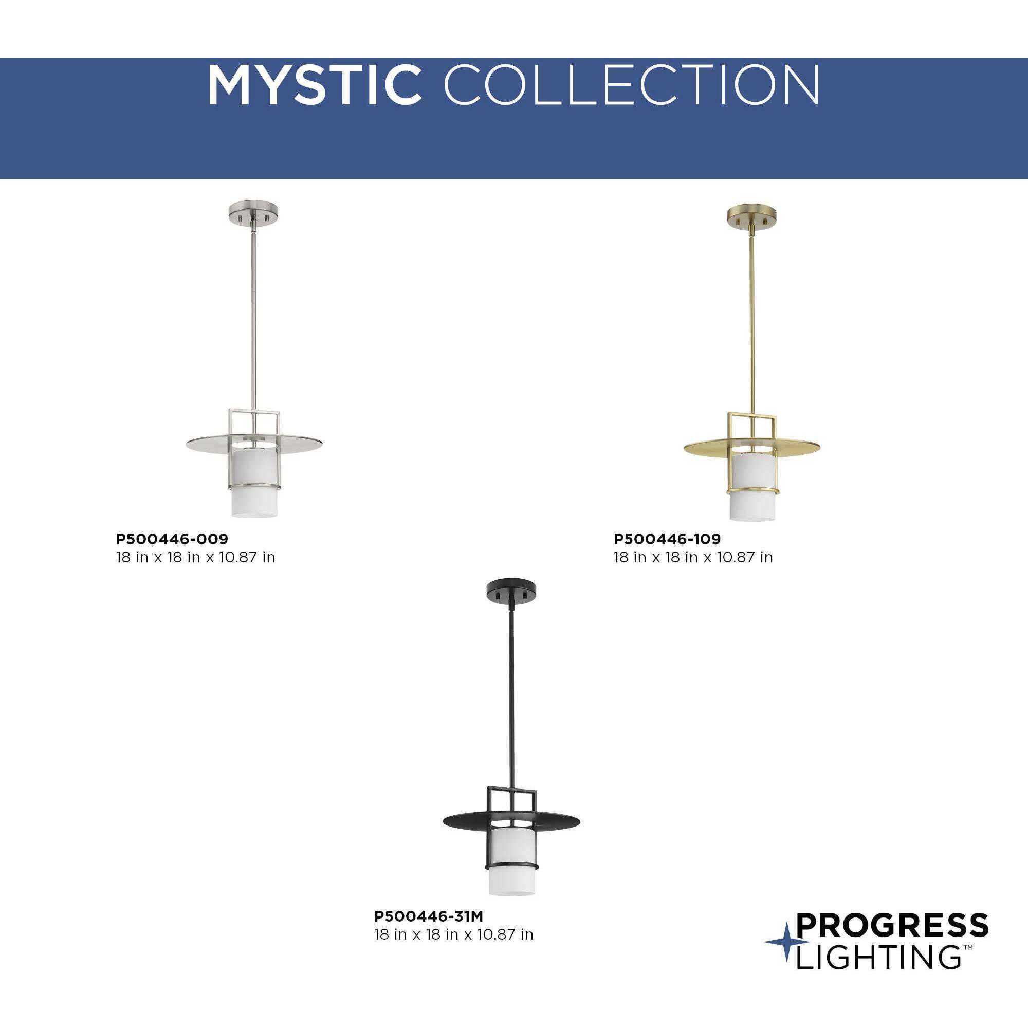 Mystic 1 Light 14 inch Brushed Bronze Pendant Ceiling Light