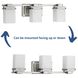 Metric 3 Light 22 inch Brushed Nickel Bath Vanity Wall Light, Design Series