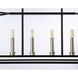 Seneca 6 Light 38.25 inch Matte Black Linear Chandelier Ceiling Light
