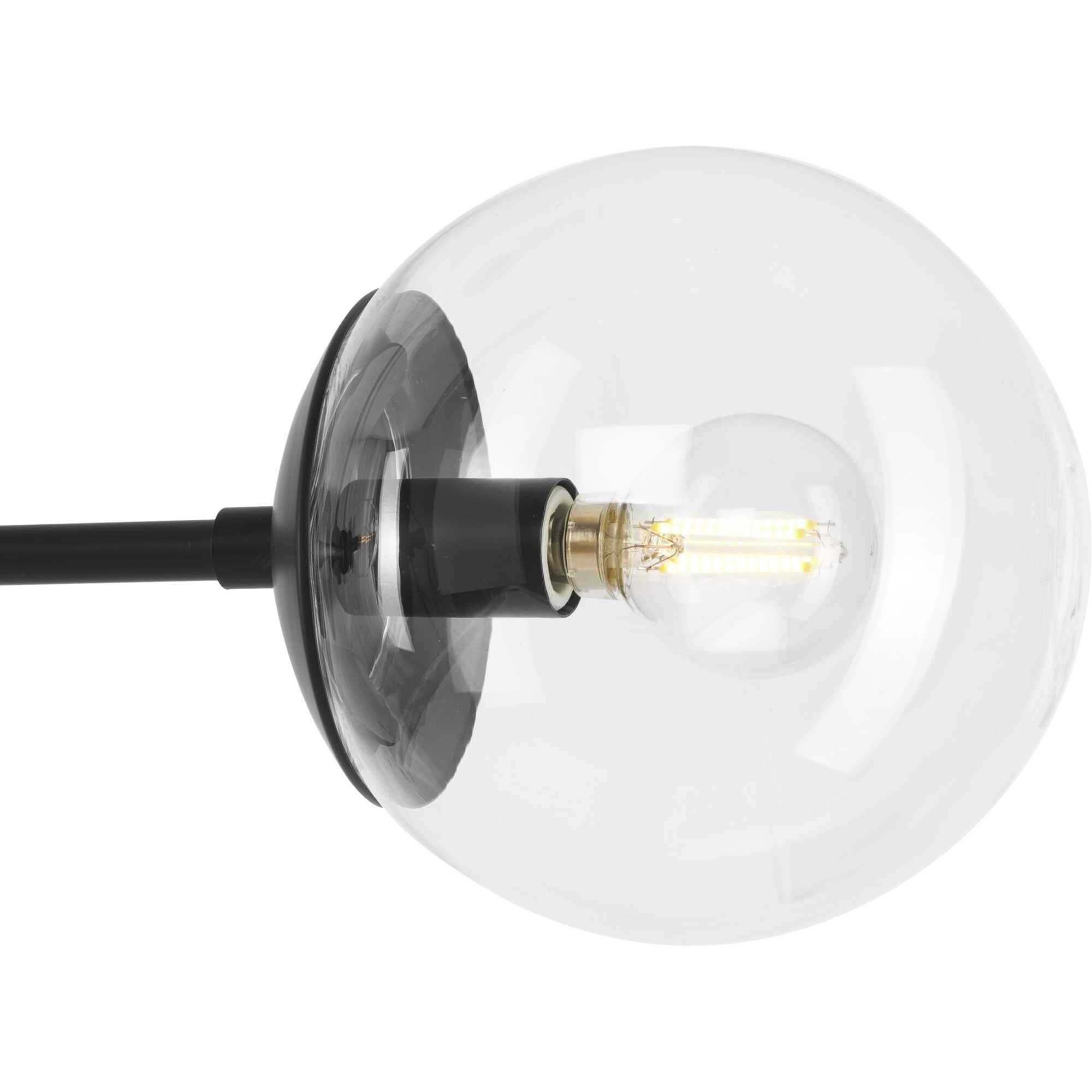 Atwell 4 Light 40 inch Matte Black Linear Chandelier Ceiling Light