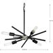 Astra 6 Light 22.57 inch Matte Black Chandelier Ceiling Light, Design Series
