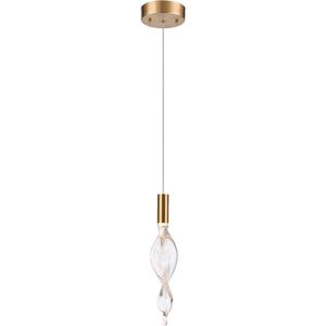 Aurora LED 6 inch Natural Brass Pendant Ceiling Light