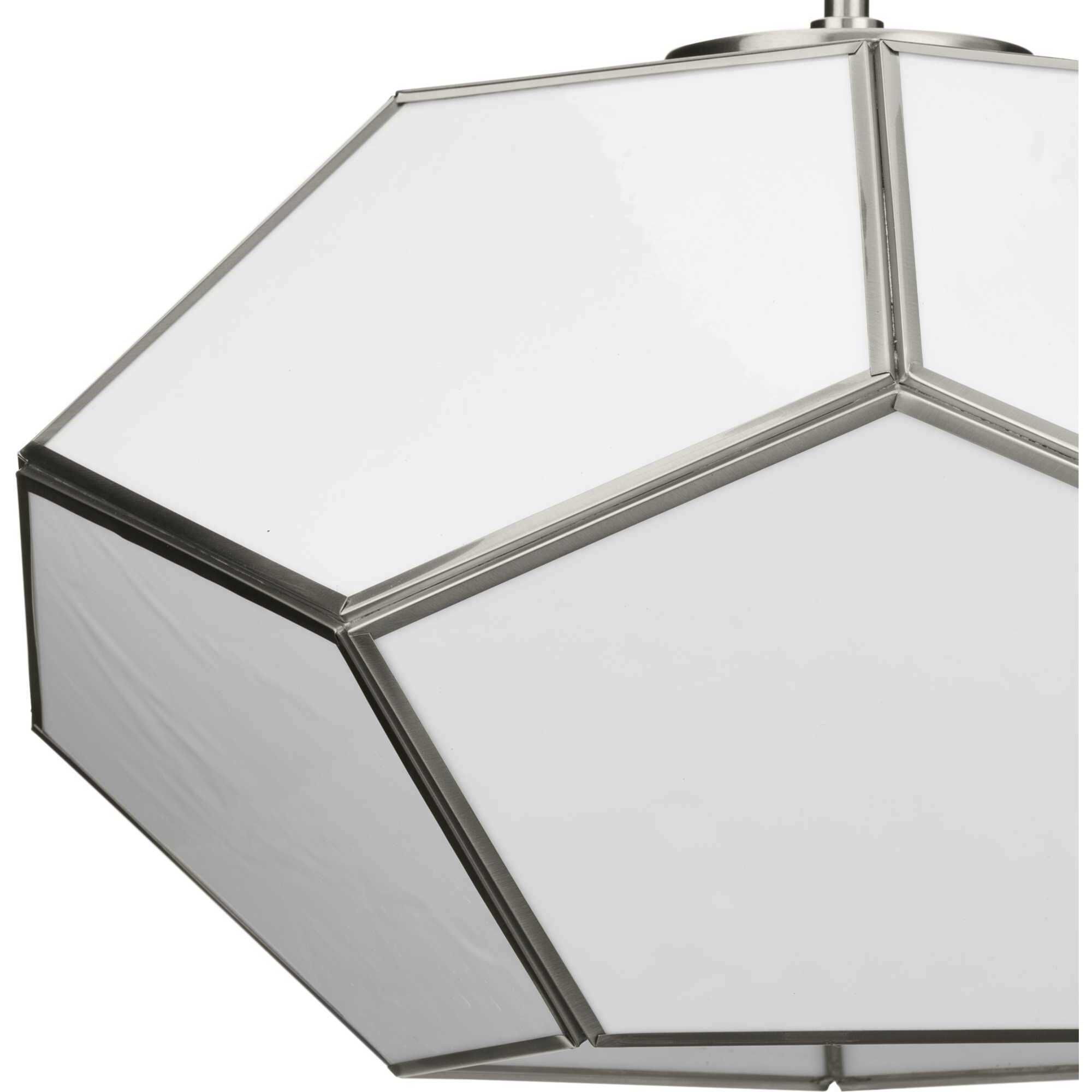 Latham 3 Light 18 inch Brushed Nickel Semi-Flush Mount Ceiling Light