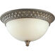 Savannah 2 Light 17 inch Burnished Chestnut Close-to-Ceiling Ceiling Light in Bulbs Not Included, 17