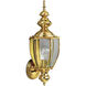 BrassGUARD 1 Light 19 inch Polished Brass Outdoor Wall Lantern
